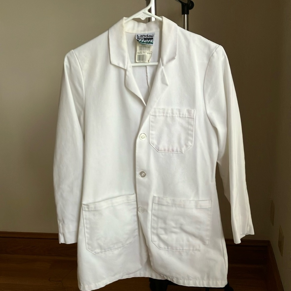 Landau Men's White Lab 5 pocket Lab Coat